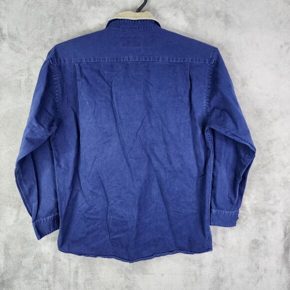 Mens Blue American Eagle Outfitters Shirt Corduroy Collar Button Down Size M - Picture 4 of 7